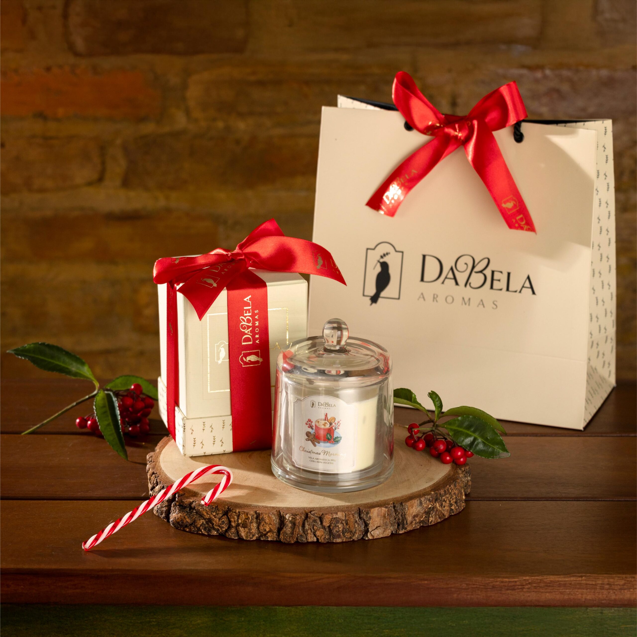 Vela Aromática Christmas Morning com Redoma de Vidro
