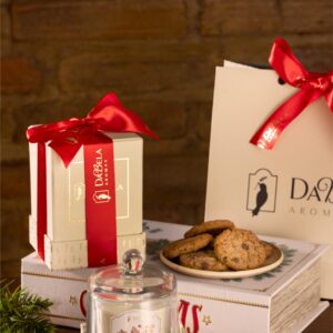 Vela Aromática Cookies de Natal com Redoma de Vidro