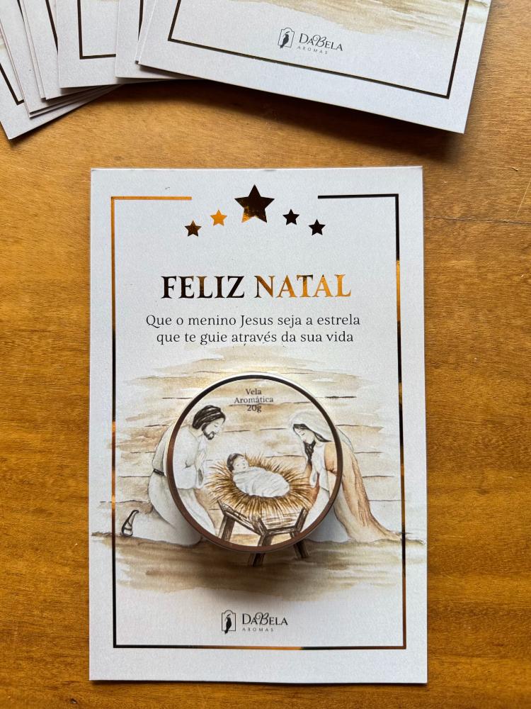 Cartão Aromático de Natal com Vela na Latinha (20g)